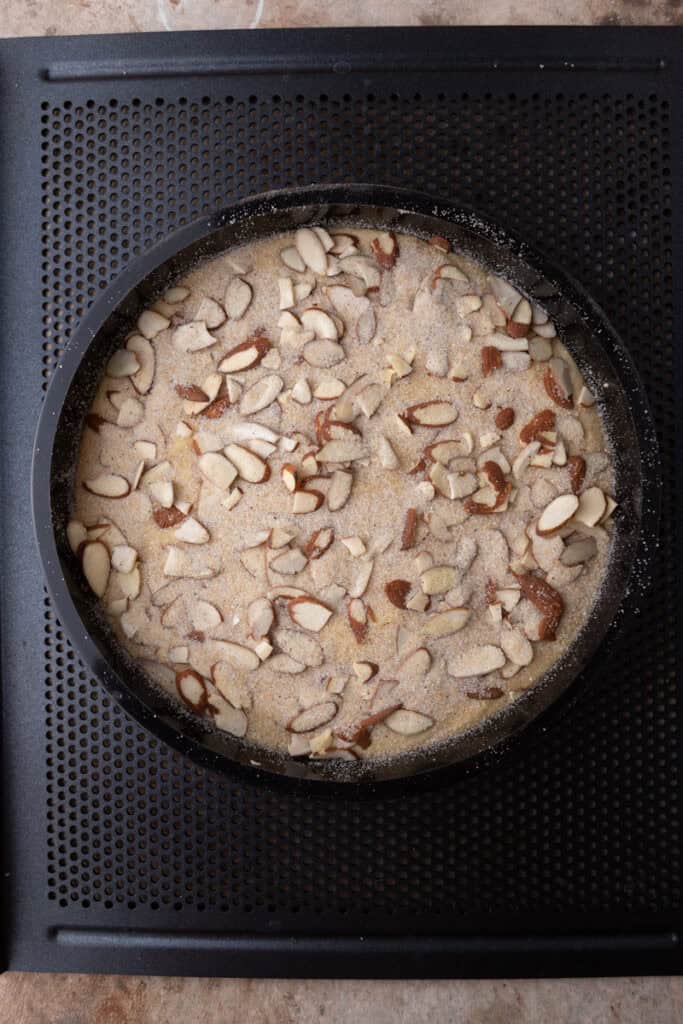 unbaked batter in a pan