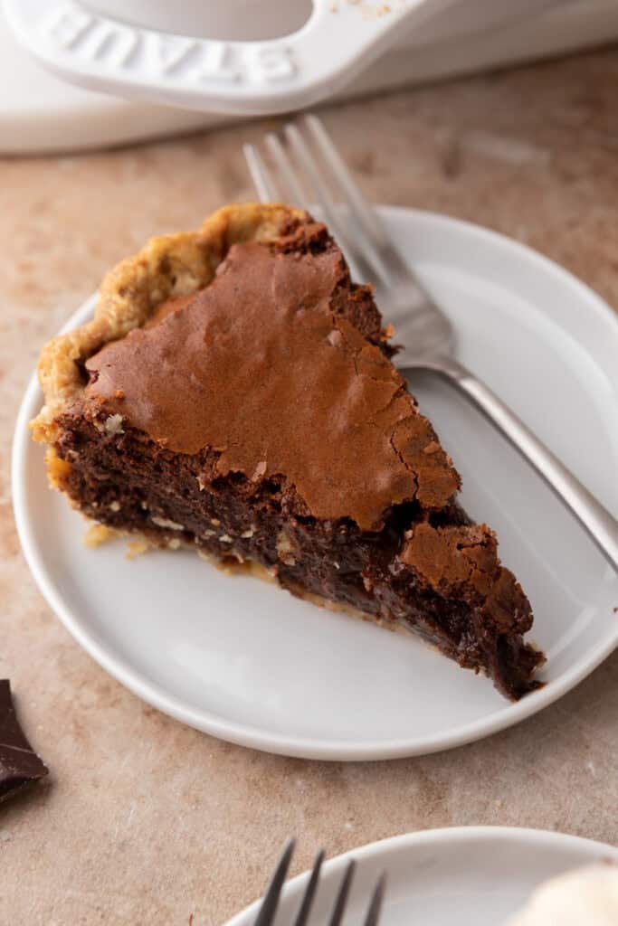 overhead shot of the brownie pie recipe