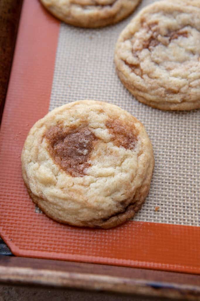 fully baked dough on a baking sheet