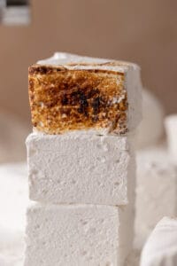 homemade marshmallows stacked on top of each other