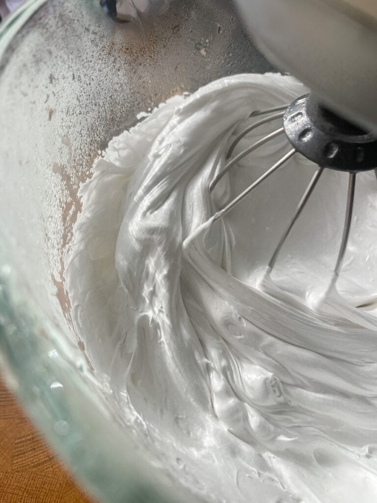 mixed ingredients in a stand mixer