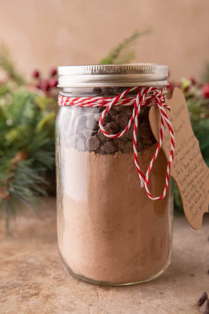 Brownie Mix in a Jar side shot