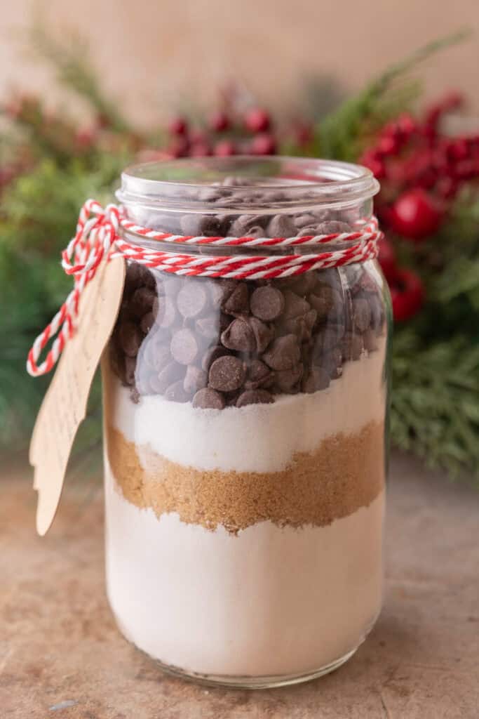 Chocolate Chip Cookie Mix in a Jar side shot