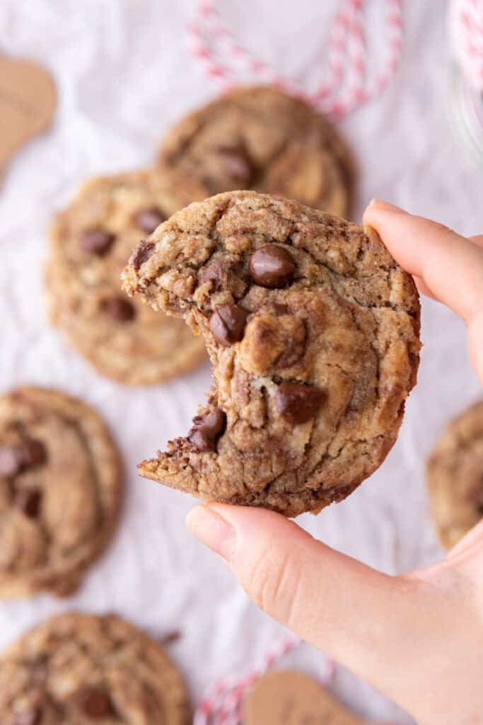 a cookie made from the Chocolate Chip Cookie Mix in a Jar