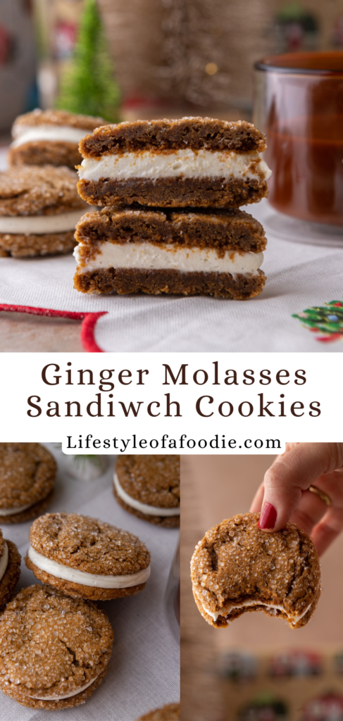 ginger molasses cookie sandwiches