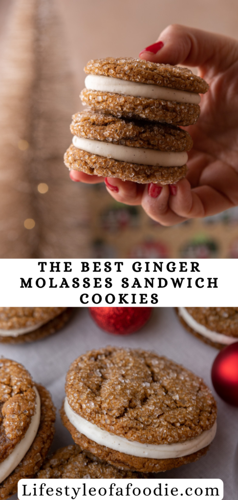 ginger molasses cookie sandwiches