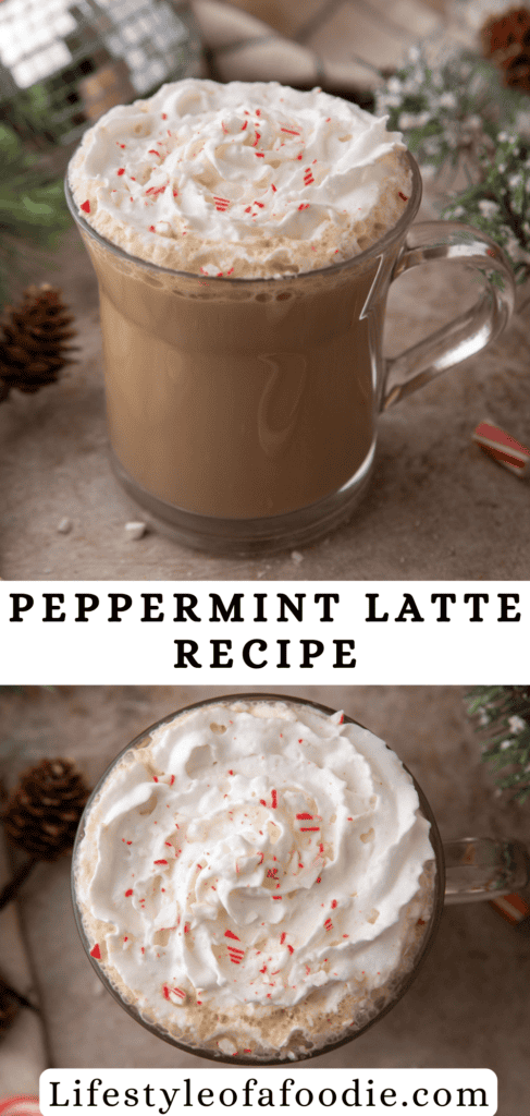 peppermint latte recipe pinterest pin