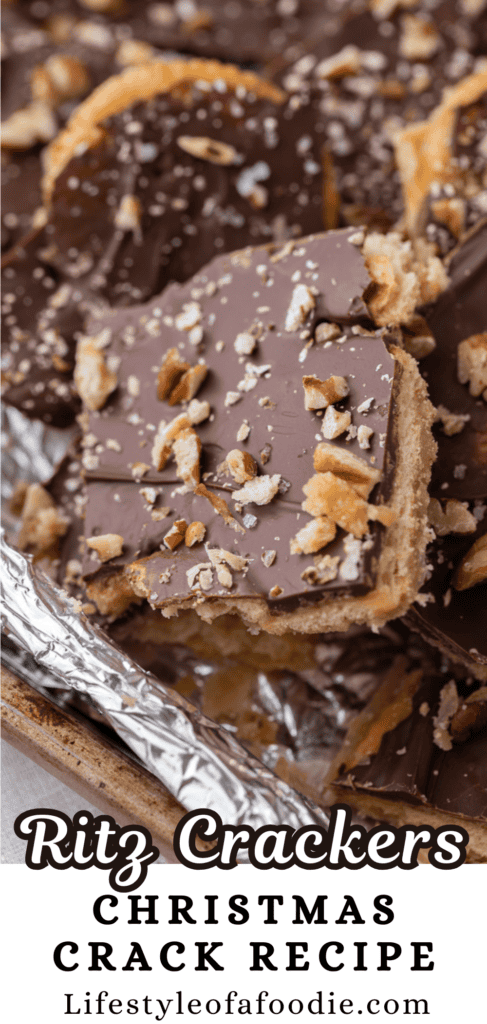 Ritz Cracker Toffee Christmas Crack pinterest pin