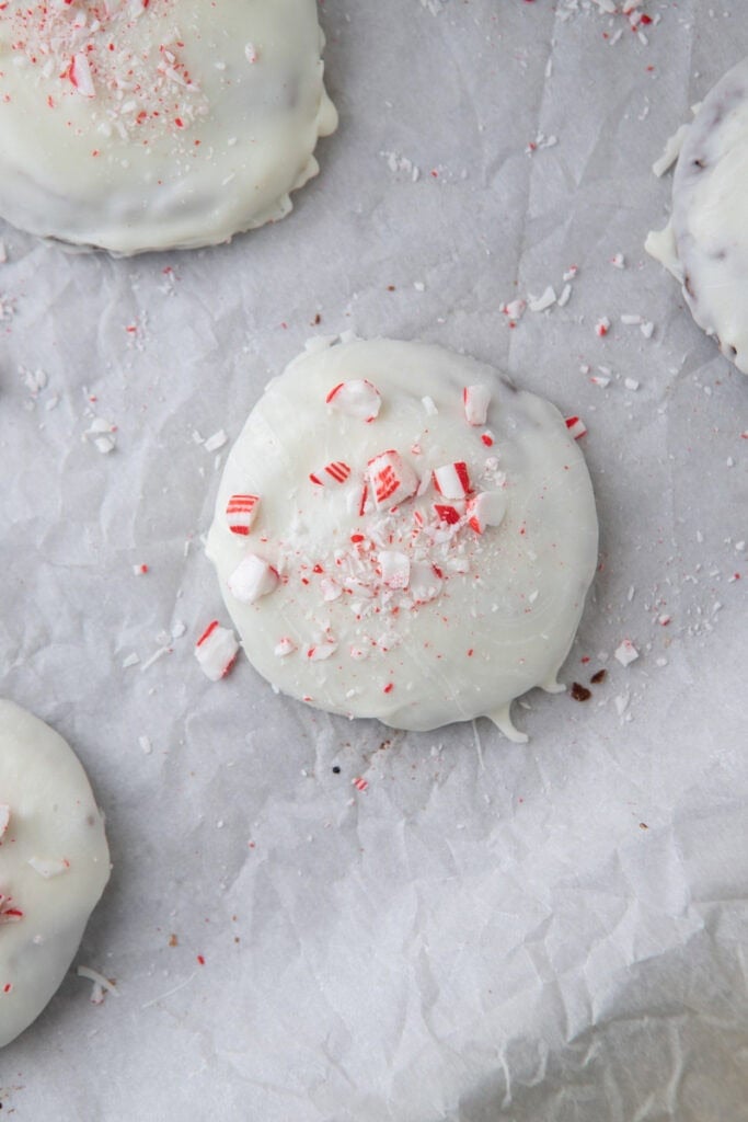 overhead shot of fully baked dough with icing