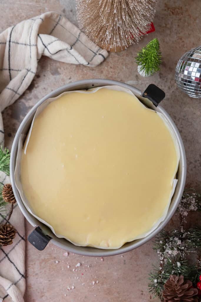 baked batter in a pan