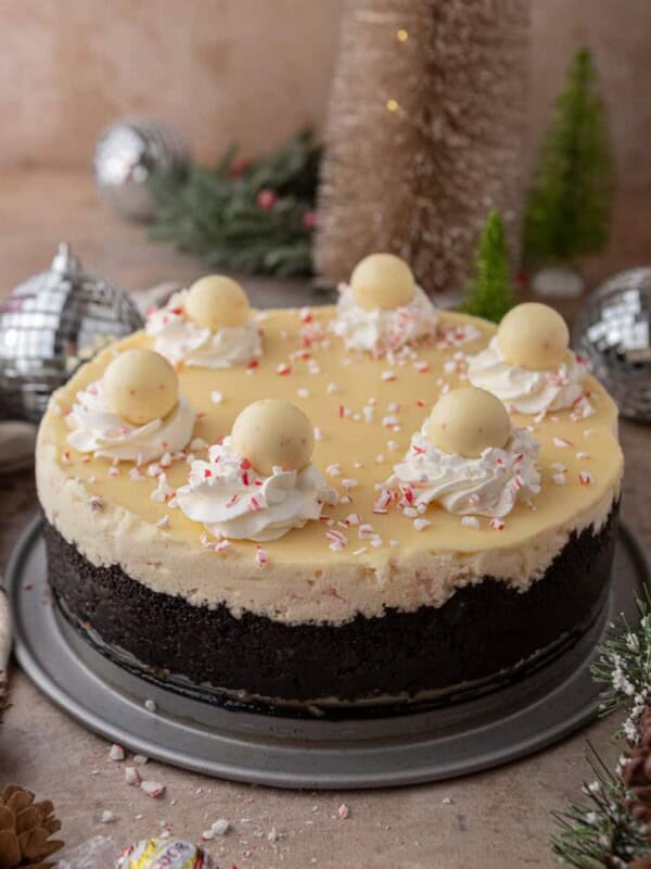 a fully finished and topped baked treat