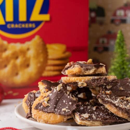 Ritz Cracker Toffee Christmas Crack side shot