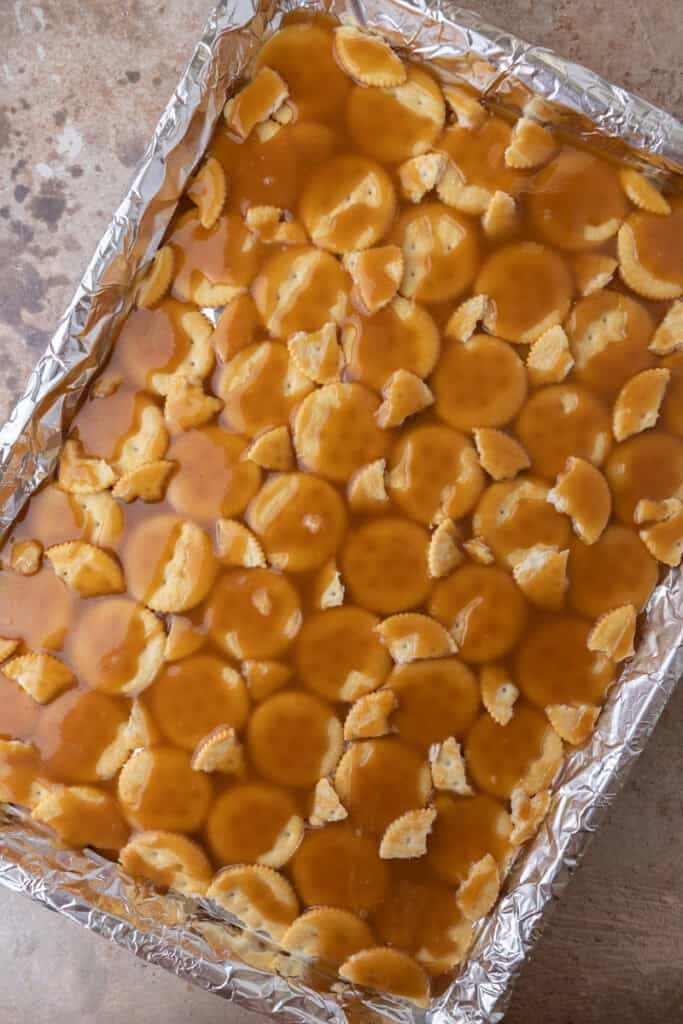 butterscotch on top of crackers