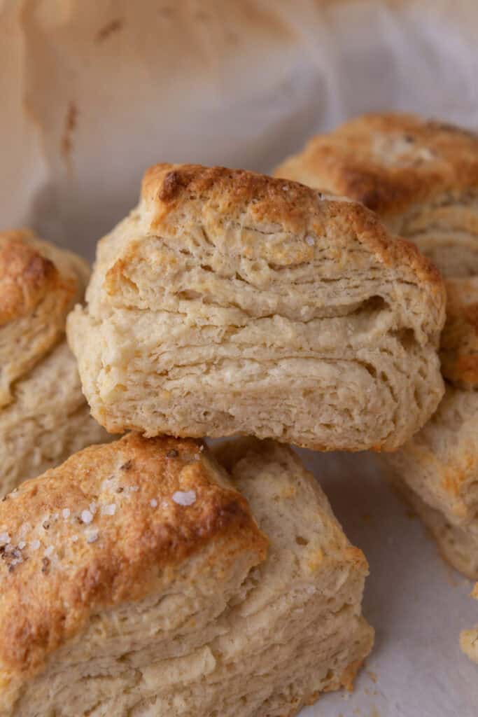 Sourdough Discard Biscuits recipe close up 