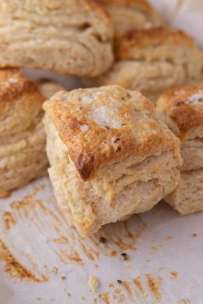 Sourdough Discard Biscuits recipe close up 