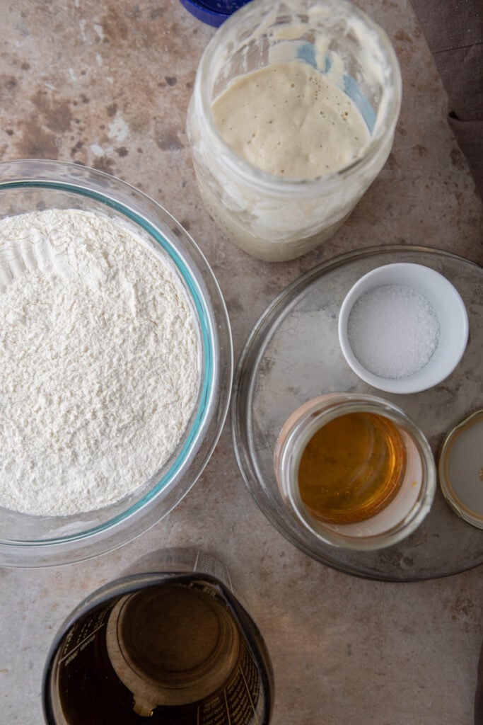 sourdough bagels recipe ingredients