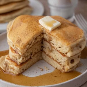 Sourdough discard Pancakes recipe beauty shot