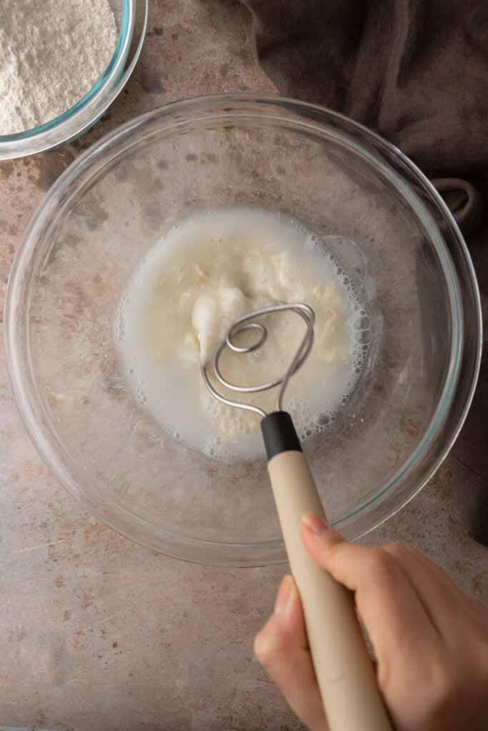 unmixed ingredients in a bowl