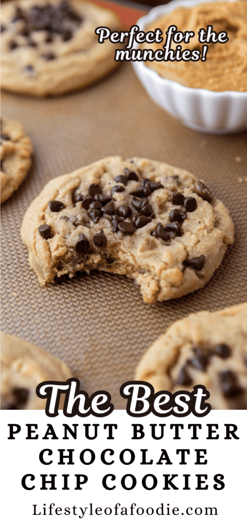 Peanut Butter Chocolate Chip Cookies pinterest pin