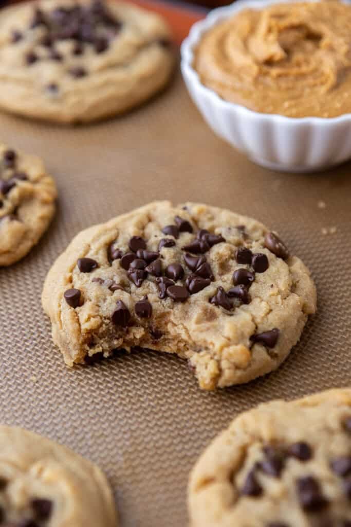 a solo Peanut Butter Chocolate Chip Cookie