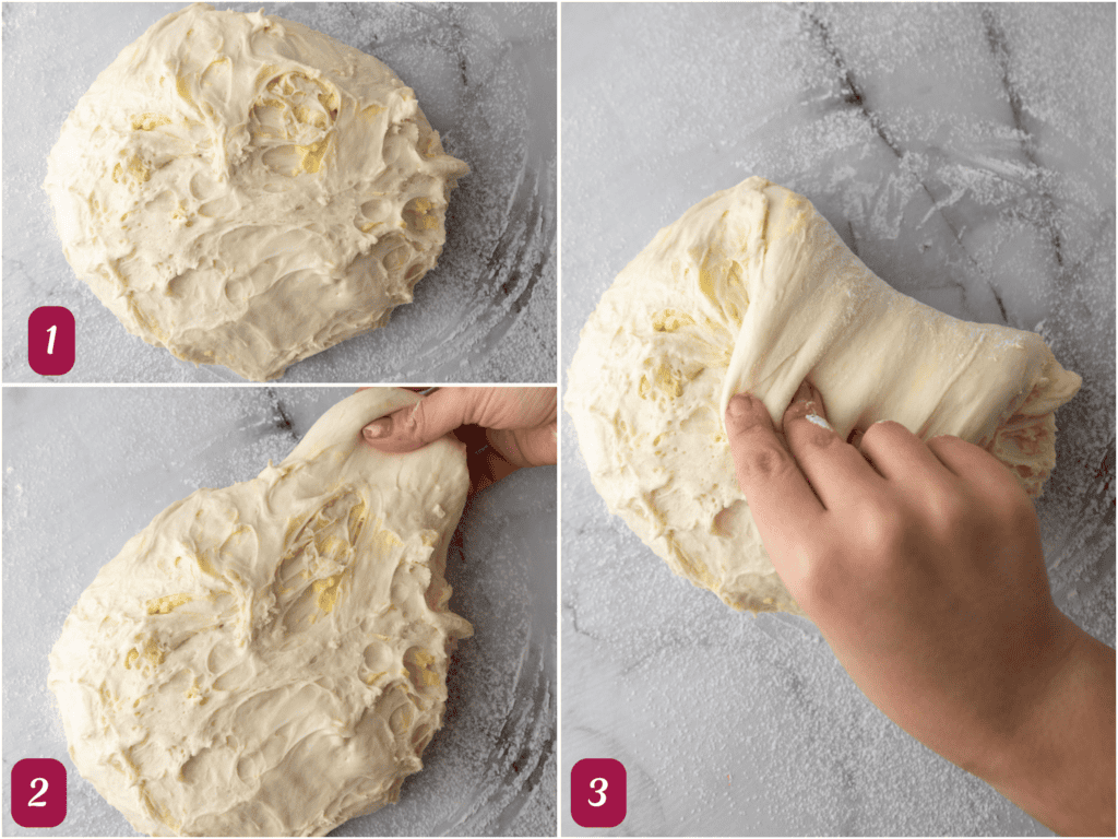 dough being folded