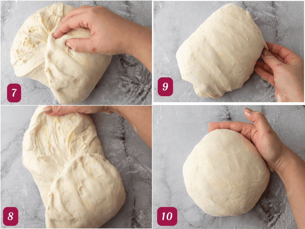 dough being folded