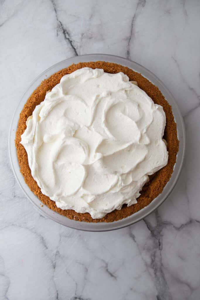 whipped cream on top of other ingredients