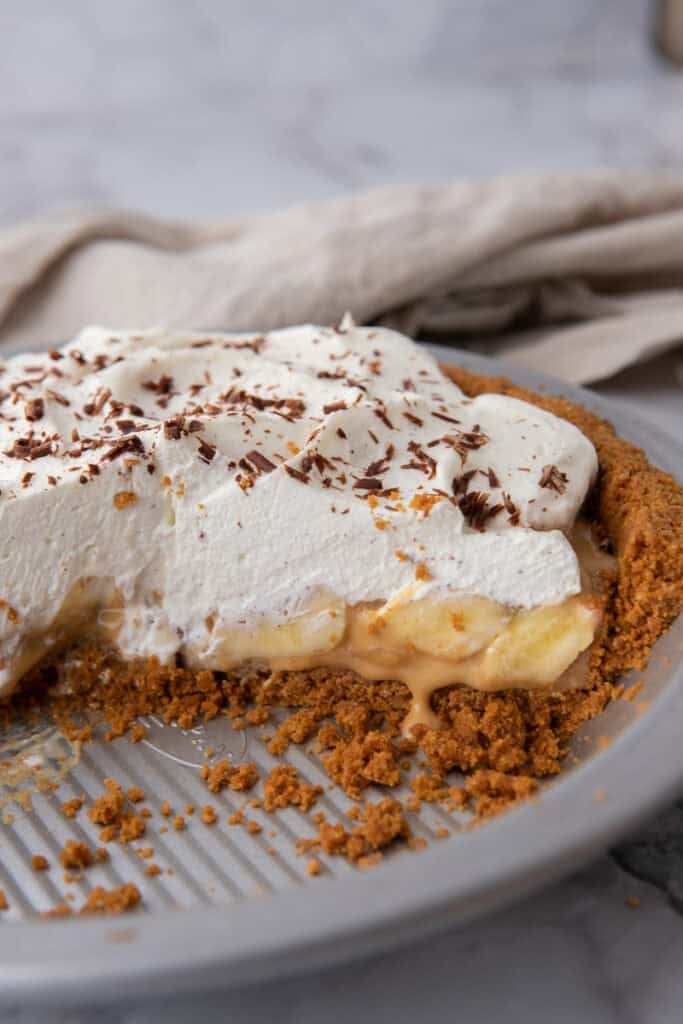 the Banoffee Pie recipe in the pan