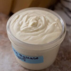 Cake Release recipe in a jar