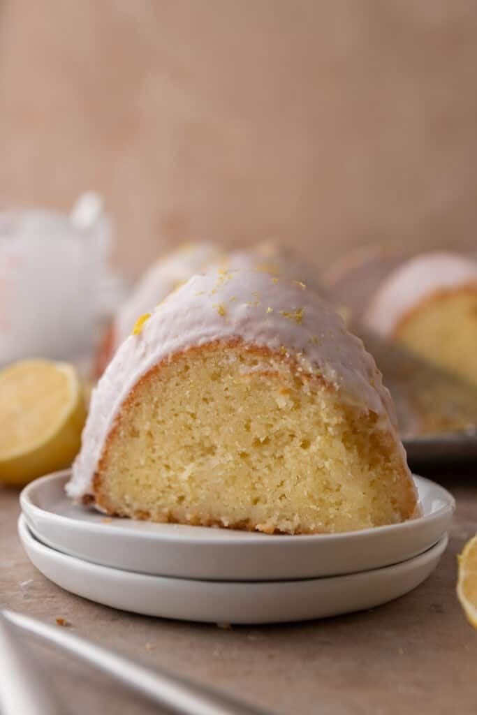 slice of the lemon bundt cake recipe