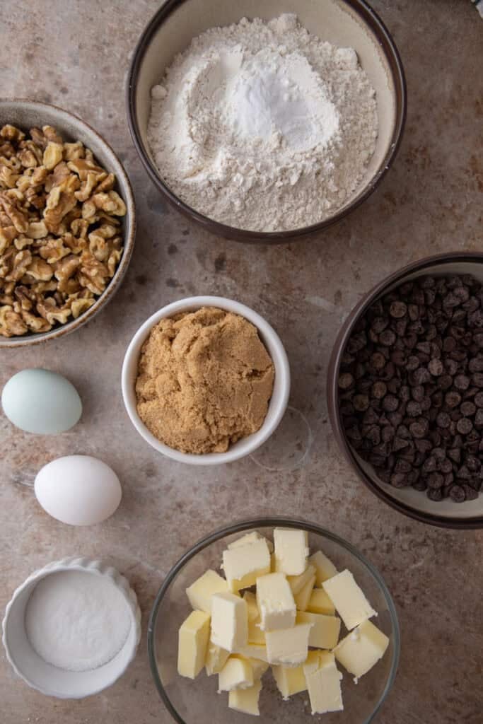 Levain Bakery Walnut Chocolate Chip Cookies Copycat Recipe ingredients