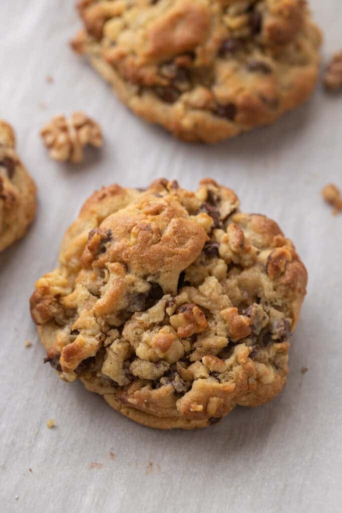 Levain Bakery Walnut Chocolate Chip Cookies Copycat Recipe close up