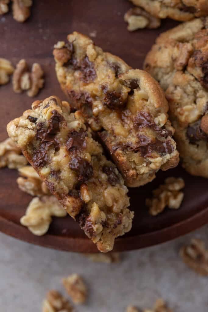 Warm levain cookies