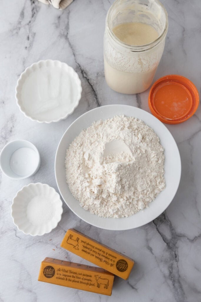 Sourdough Discard Pie Crust recipe ingredients