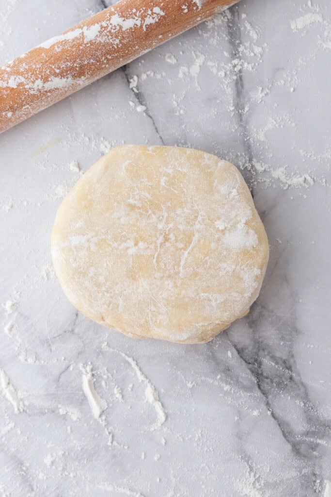 dough on a lightly floured surface
