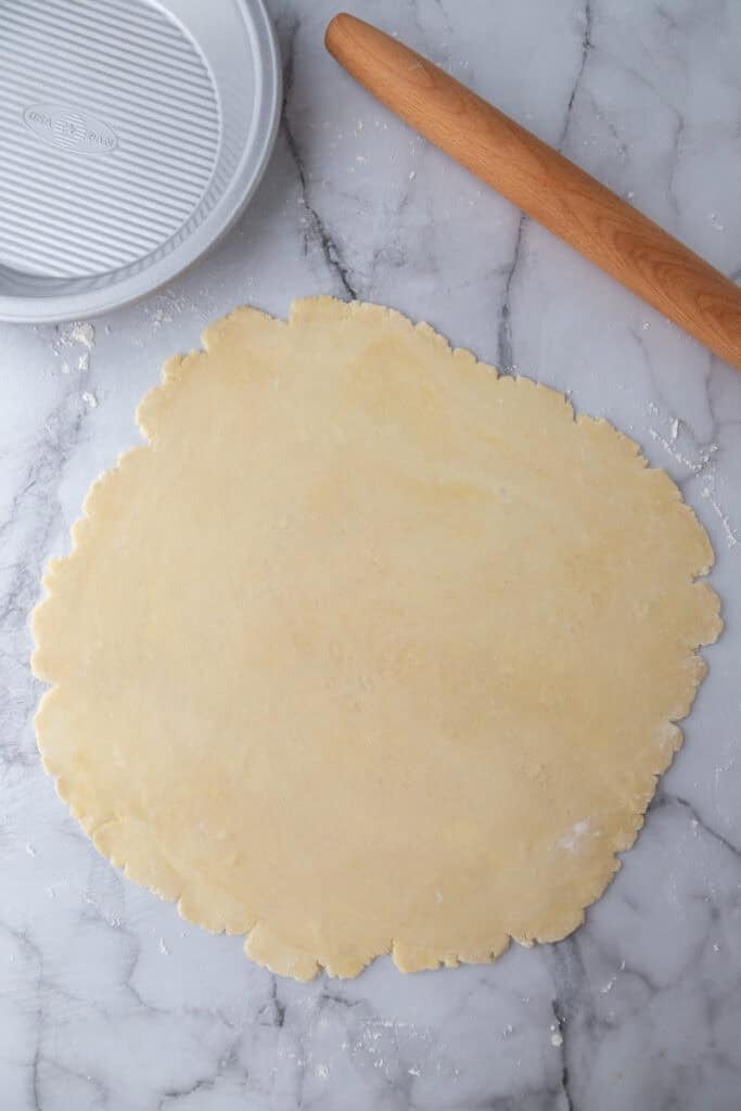 dough on a lightly floured surface
