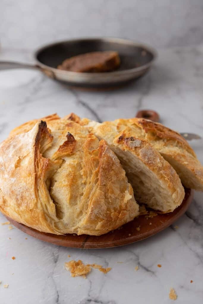 Croissant Sourdough Bread Recipe sliced up