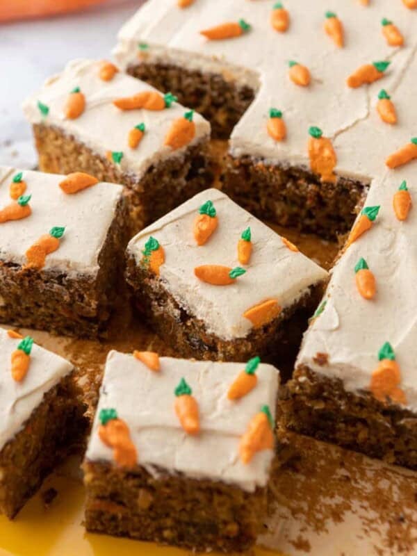 overhead of the Carrot Cake Sheet Cake