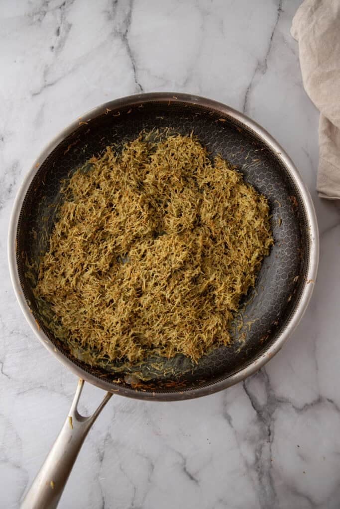 mixed ingredients in a pan