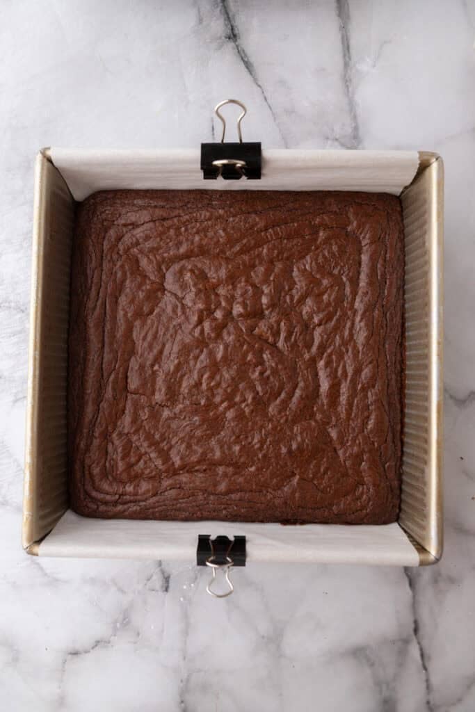 baked batter in a pan