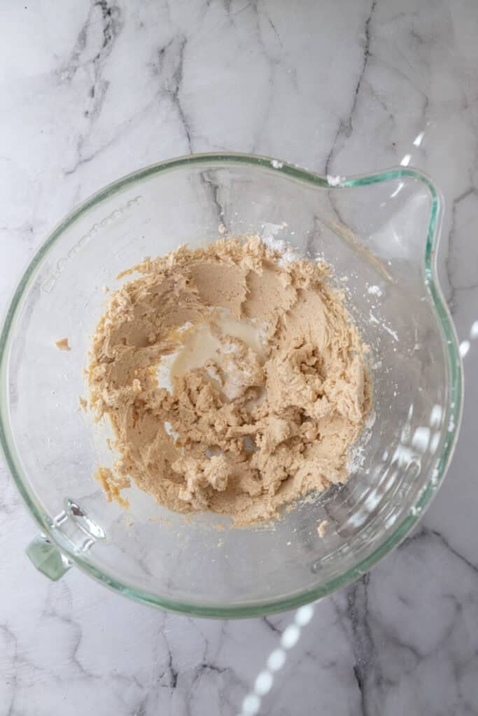 unwhipped ingredients in a bowl