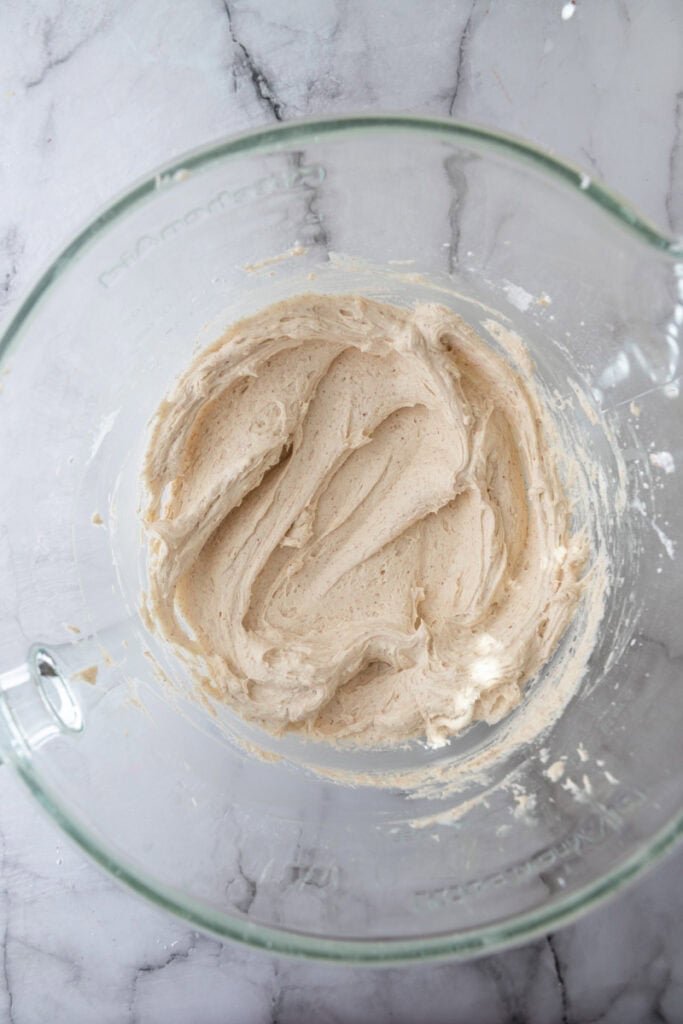 whipped ingredients in a bowl
