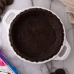 Oreo Pie Crust Recipe overhead shot