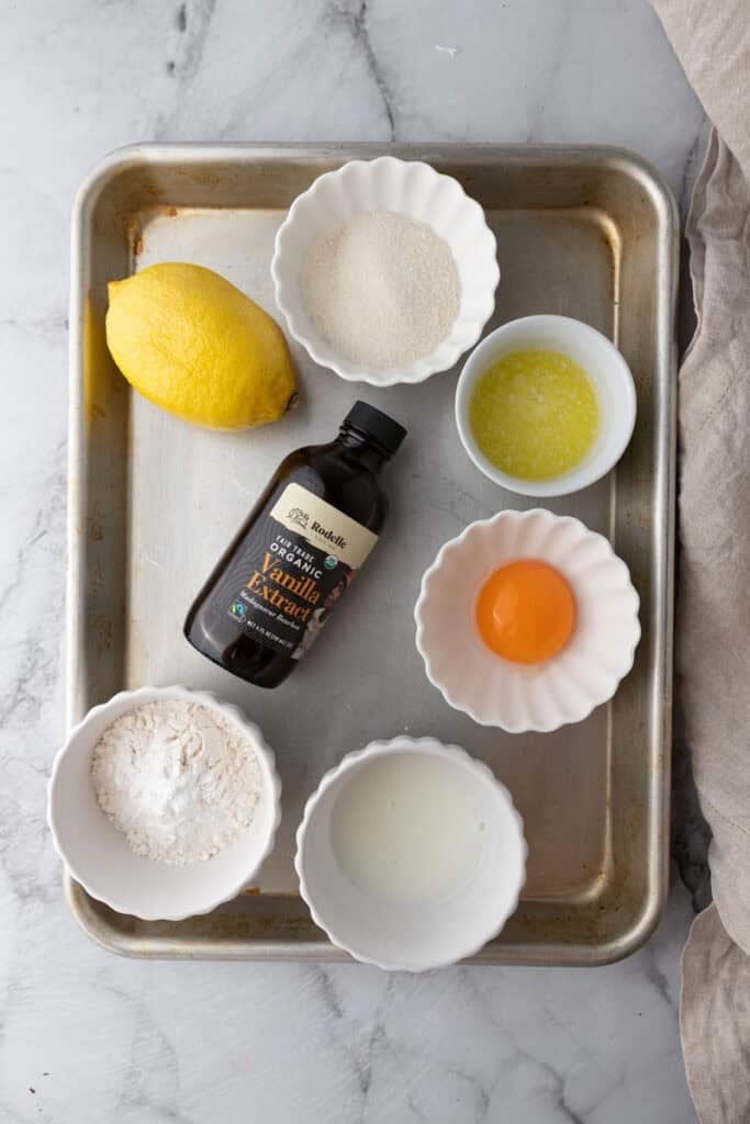 Lemon Mug Cake Recipe ingredients