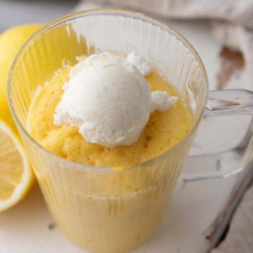 Single Serve Lemon Mug Cake Recipe