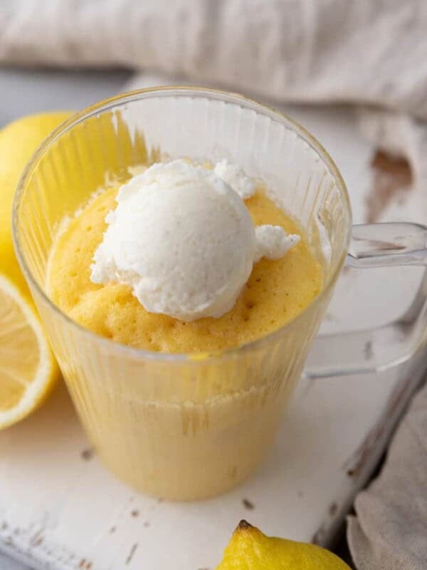 Single Serve Lemon Mug Cake Recipe