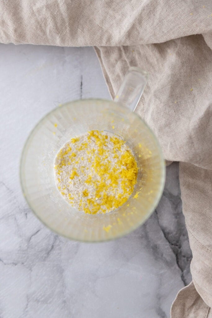 dry ingredients in a mug