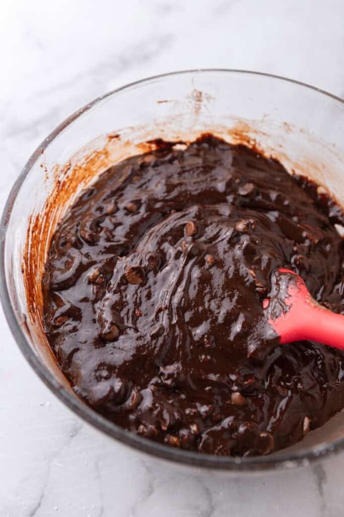 brownie batter in a bowl