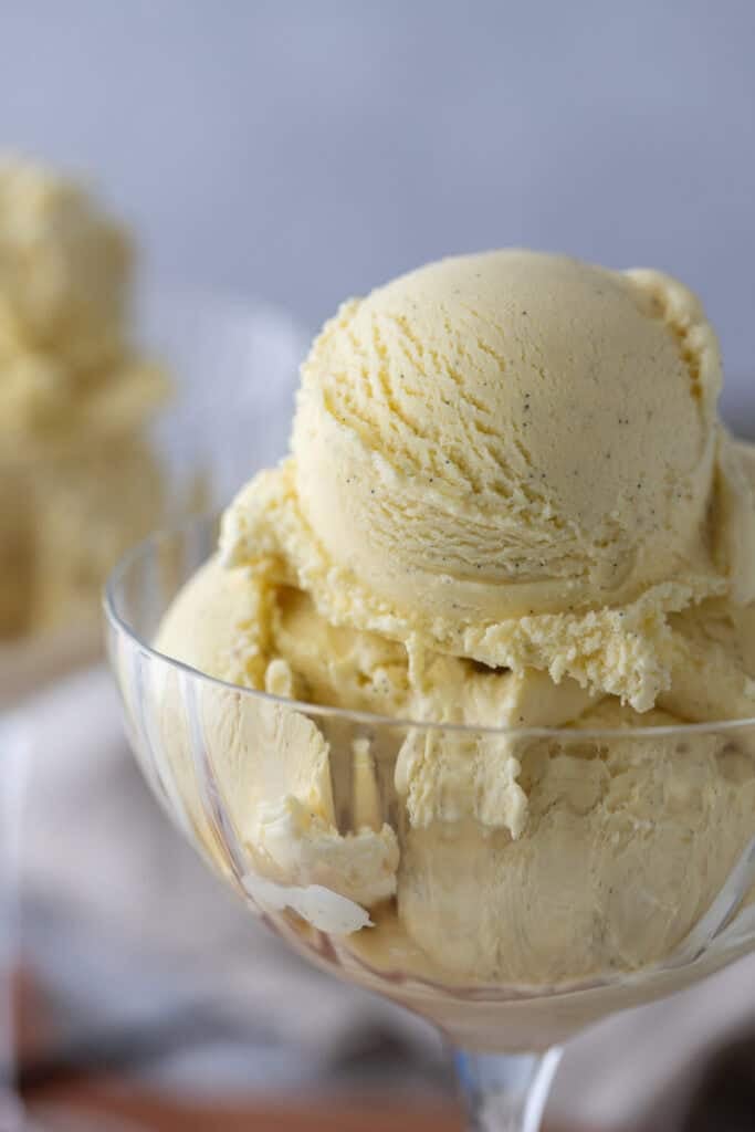 homemade vanilla ice cream recipe in a cup