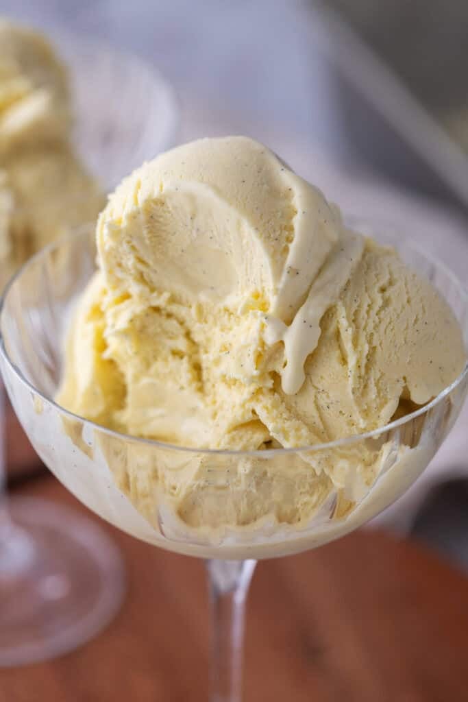 homemade vanilla ice cream recipe in a cup